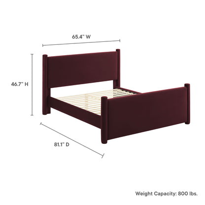 Modway Rael Full Velvet Upholstered Platform Bed