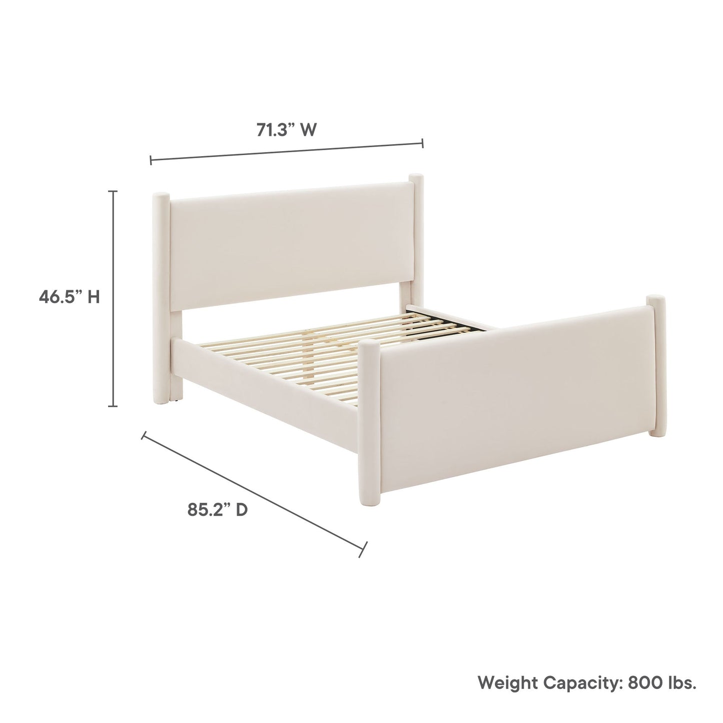 Rael Performance Velvet Queen Bed by Modway