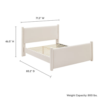 Rael Performance Velvet Queen Bed by Modway