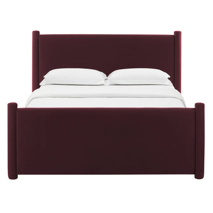 Rael Performance Velvet Queen Bed by Modway