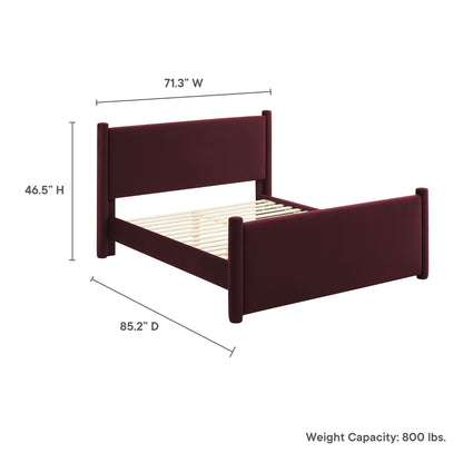 Rael Performance Velvet Queen Bed by Modway