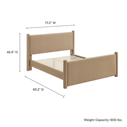 Rael Performance Velvet Queen Bed by Modway