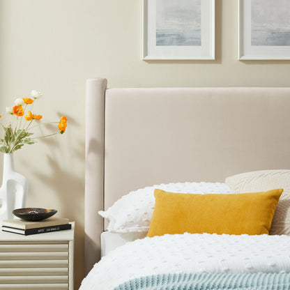 Rael Performance Velvet Twin Headboard by Modway in beige velvet on Tampa Home & Garden Store