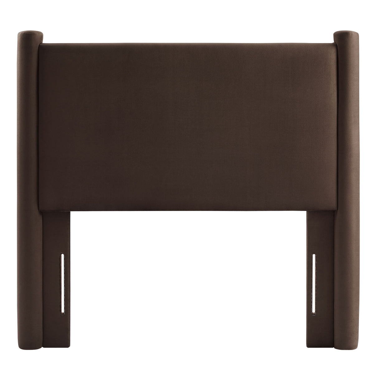 Rael Performance Velvet Twin Headboard in dark brown with side posts by Modway HouseOfZazla on Tampa Home & Garden Store