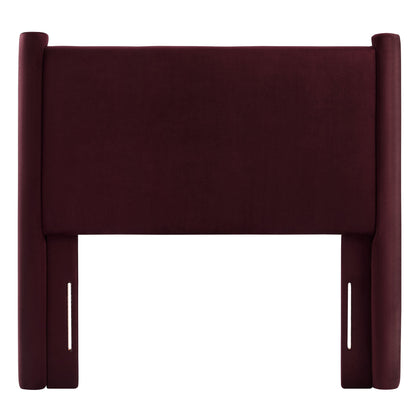 Rael Performance Velvet Twin Headboard by Modway burgundy with padded side posts on Tampa Home & Garden Store