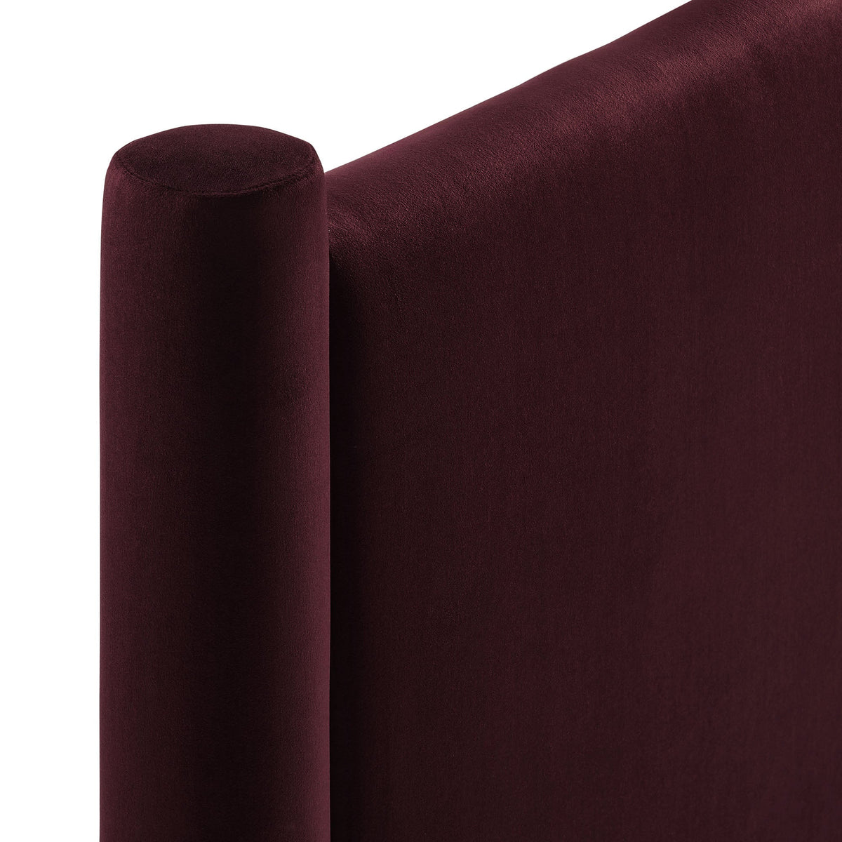 Rael Performance Velvet Twin Headboard by Modway burgundy velvet with rounded post on Tampa Home & Garden Store