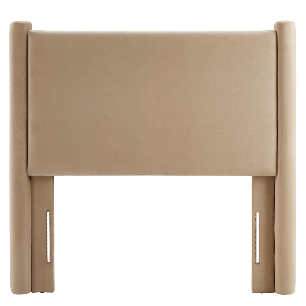 Rael Performance Velvet Twin Headboard taupe upholstered bed with tall side posts by Modway on Tampa Home & Garden Store