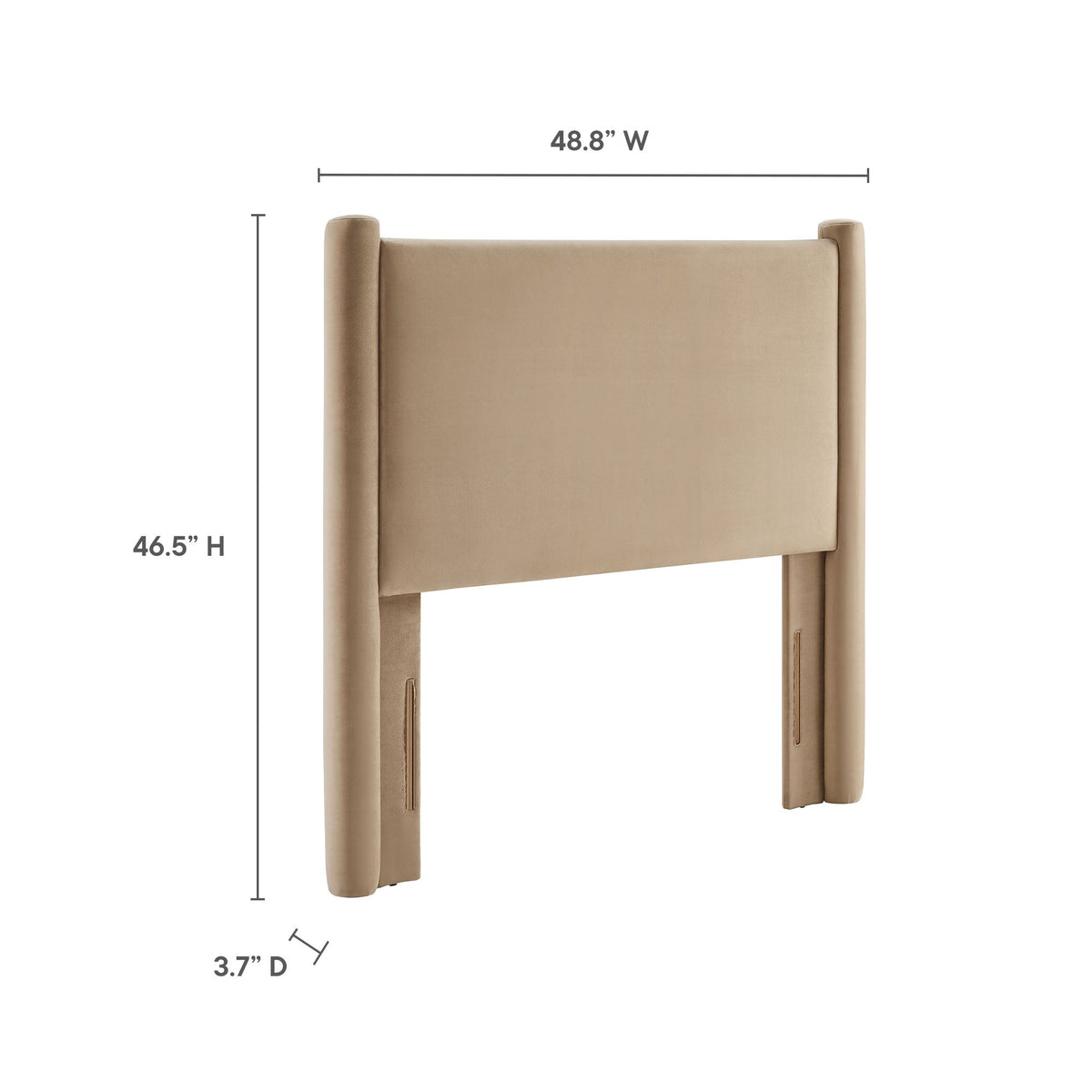 Rael Performance Velvet Twin Headboard by Modway in beige velvet on Tampa Home & Garden Store