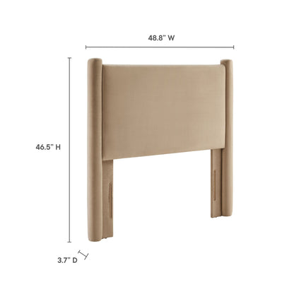Rael Performance Velvet Twin Headboard by Modway in beige velvet on Tampa Home & Garden Store