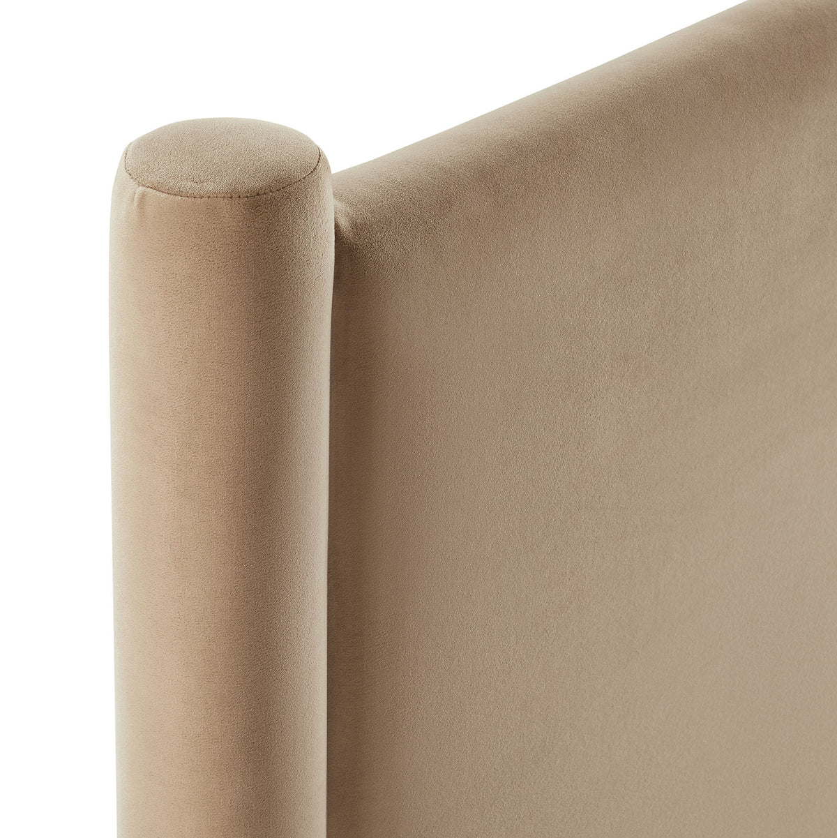 Rael Performance Velvet Headboard beige velvet with rounded post by Modway on Tampa Home & Garden Store