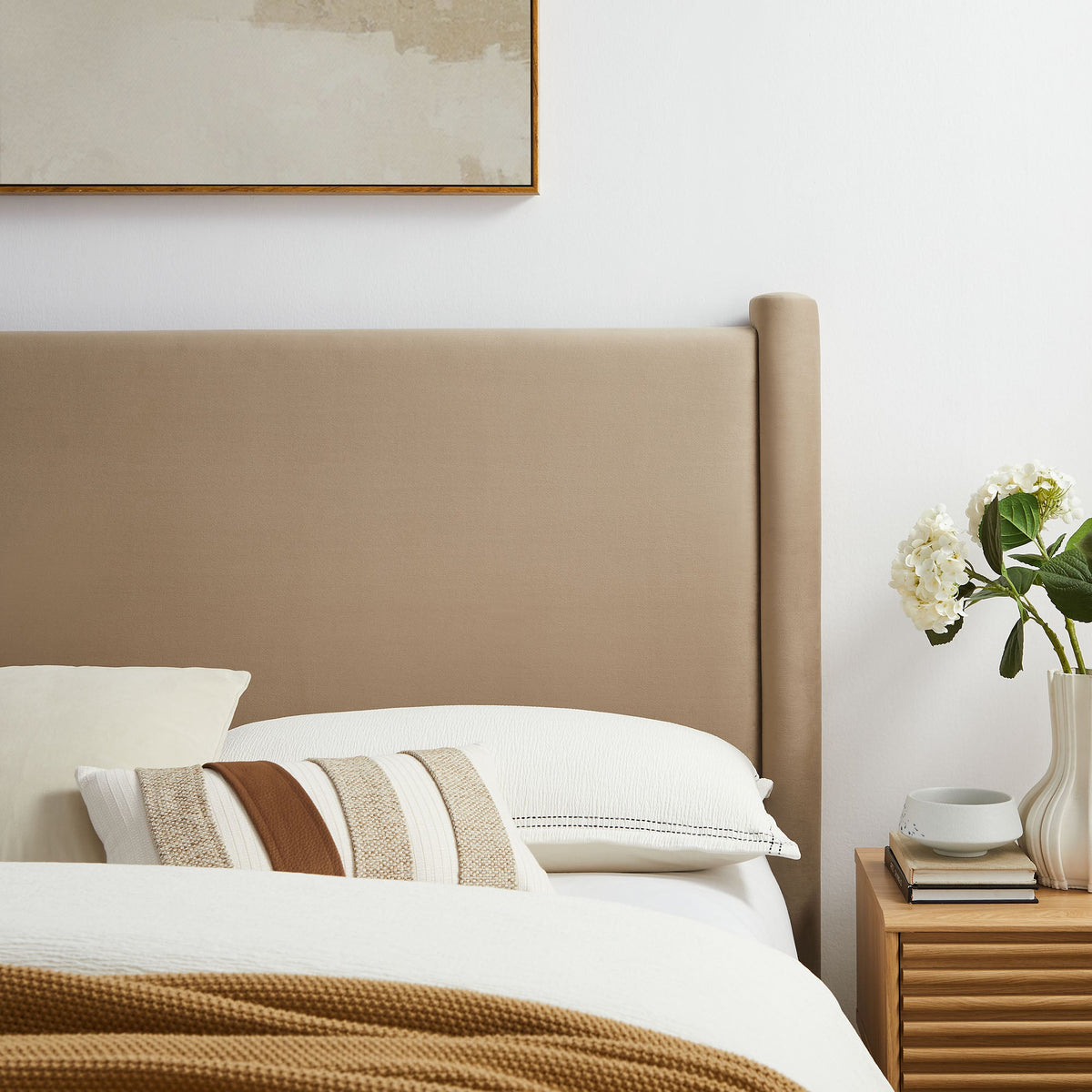 Rael Performance Velvet Headboard beige velvet by Modway on Tampa Home & Garden Store