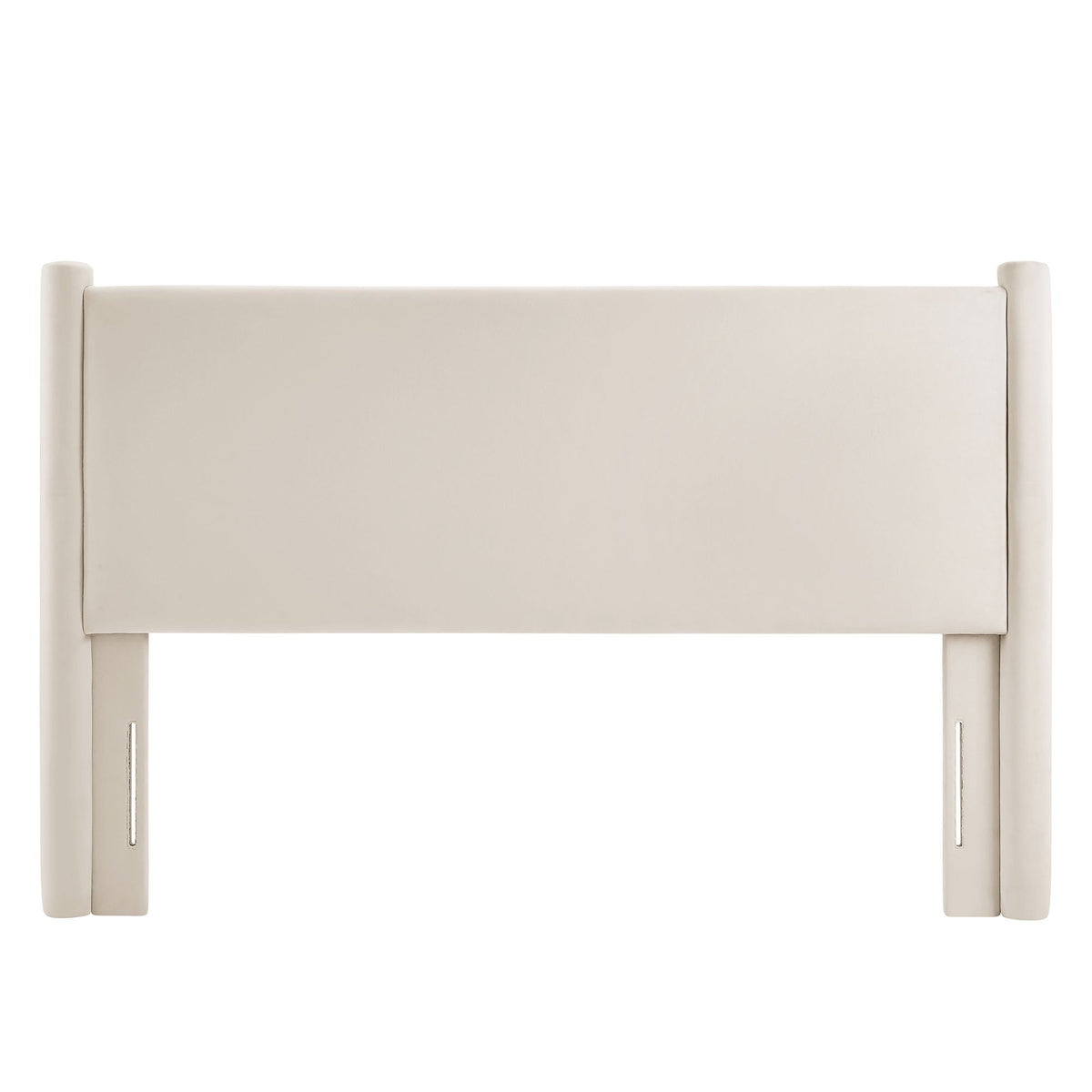 Rael Performance Velvet Headboard beige upholstery with tall posts by Modway on Tampa Home & Garden Store