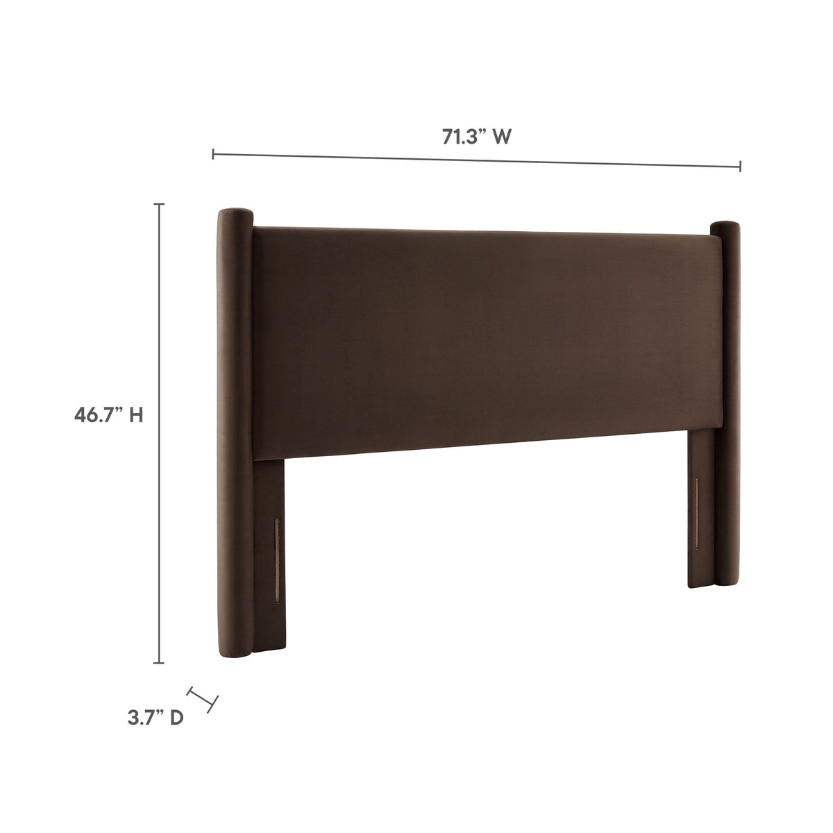 Rael performance velvet headboard by Modway, brown velvet, HouseOfZazla on Tampa Home & Garden Store