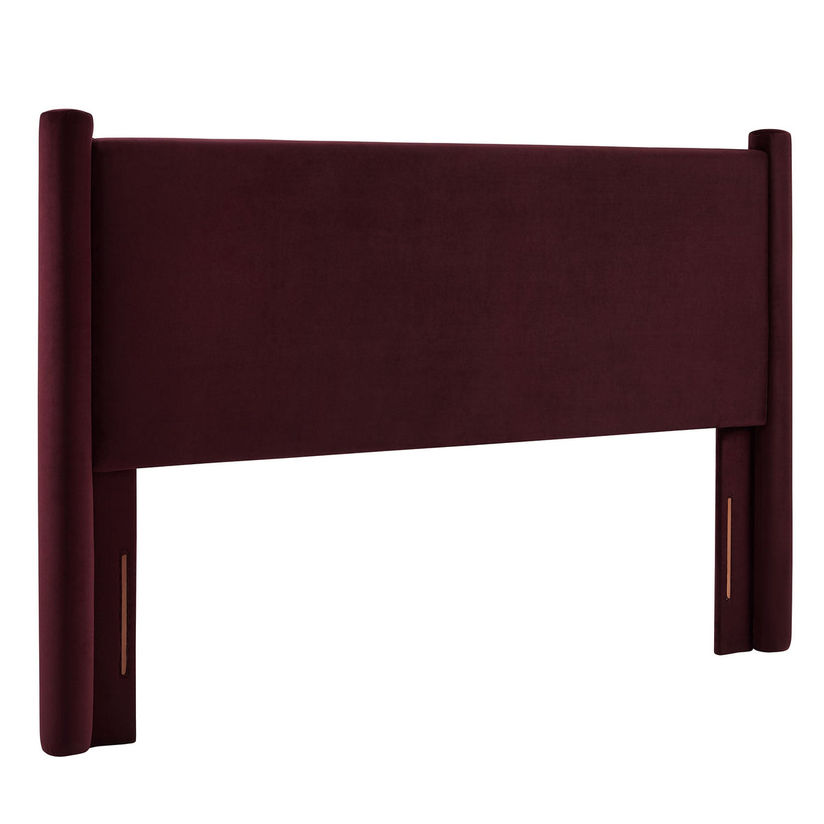 Rael Performance Velvet Headboard burgundy with tall posts HouseOfZazla on Tampa Home & Garden Store