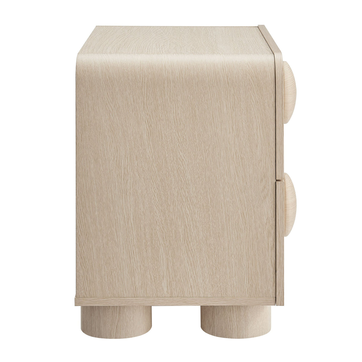 Sonnet 2-Drawer Nightstand by Modway in natural wood finish with rounded pedestal feet on Tampa Home & Garden Store
