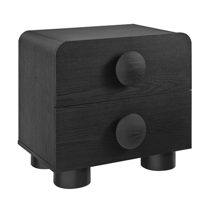 Sonnet 2-Drawer Nightstand by Modway dark espresso wood with rounded edges on Tampa Home & Garden Store