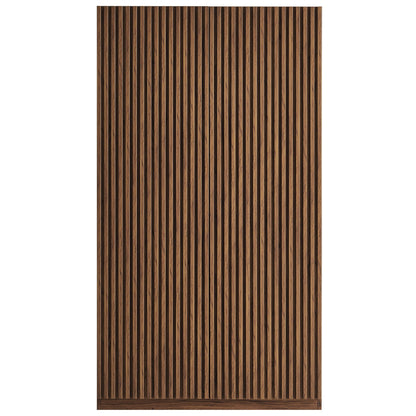 2-door wardrobe front in walnut wood with vertical slat detailing on Tampa Home & Garden Store