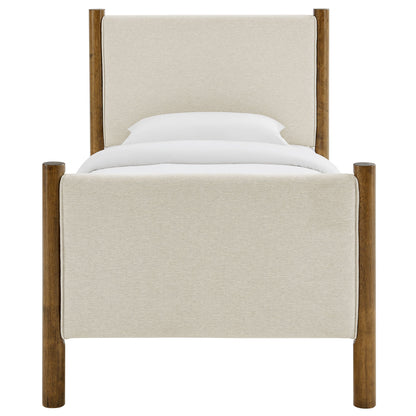 Maven Twin Fabric and Upholstered Platform Bed
