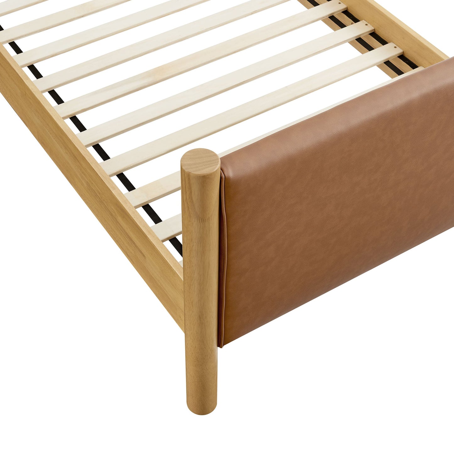 Twin Bed and the Vegan Leather Platform Frame