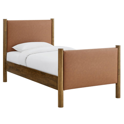 Twin Bed and the Vegan Leather Platform Frame
