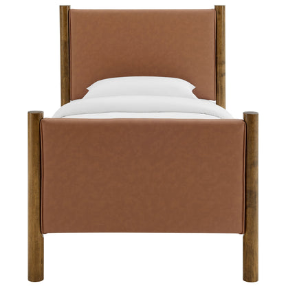 Twin Bed and the Vegan Leather Platform Frame