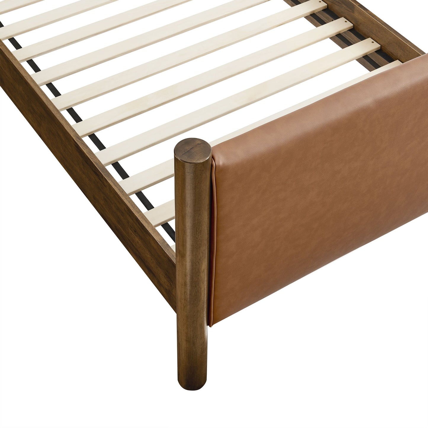 Twin Bed and the Vegan Leather Platform Frame