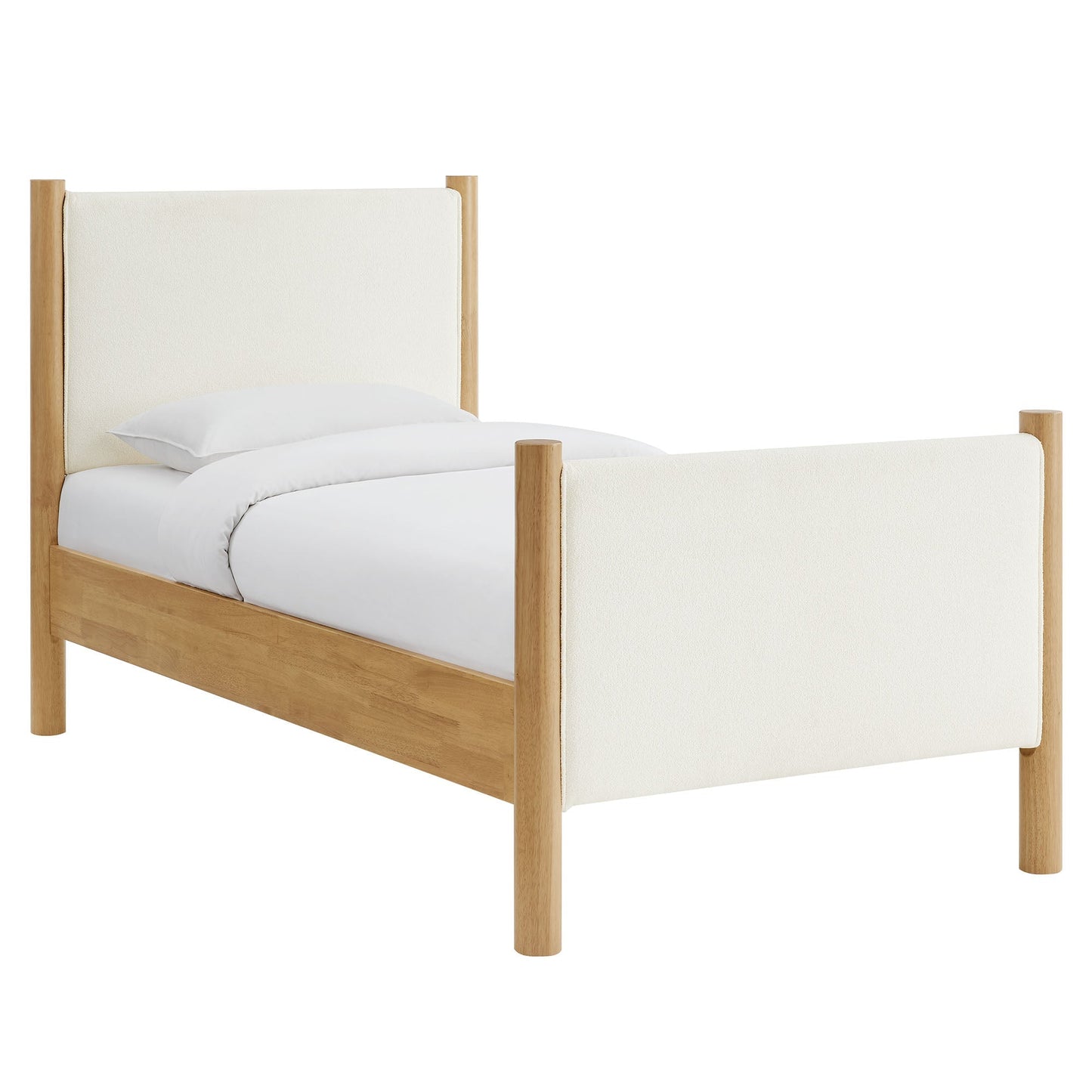 Maven Twin Boucle Upholstered Platform Bed