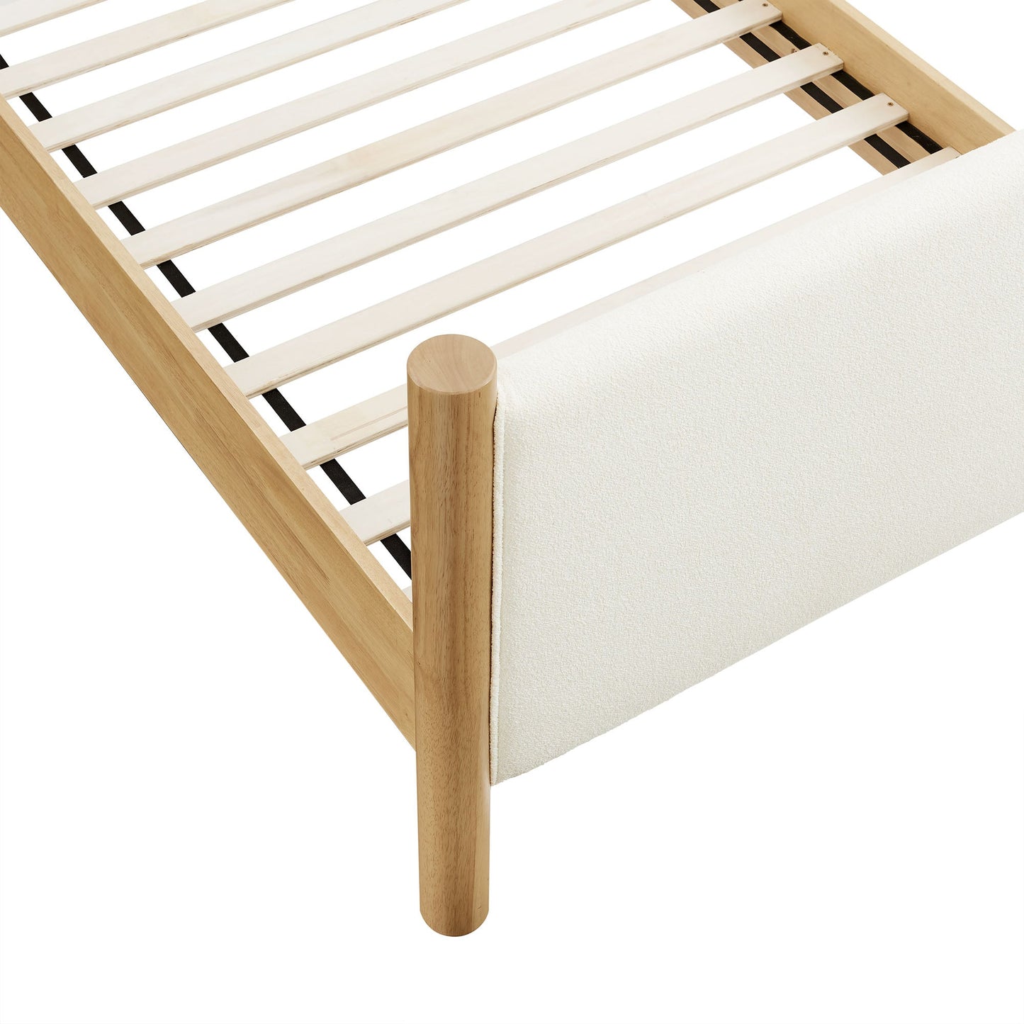 Maven Twin Boucle Upholstered Platform Bed