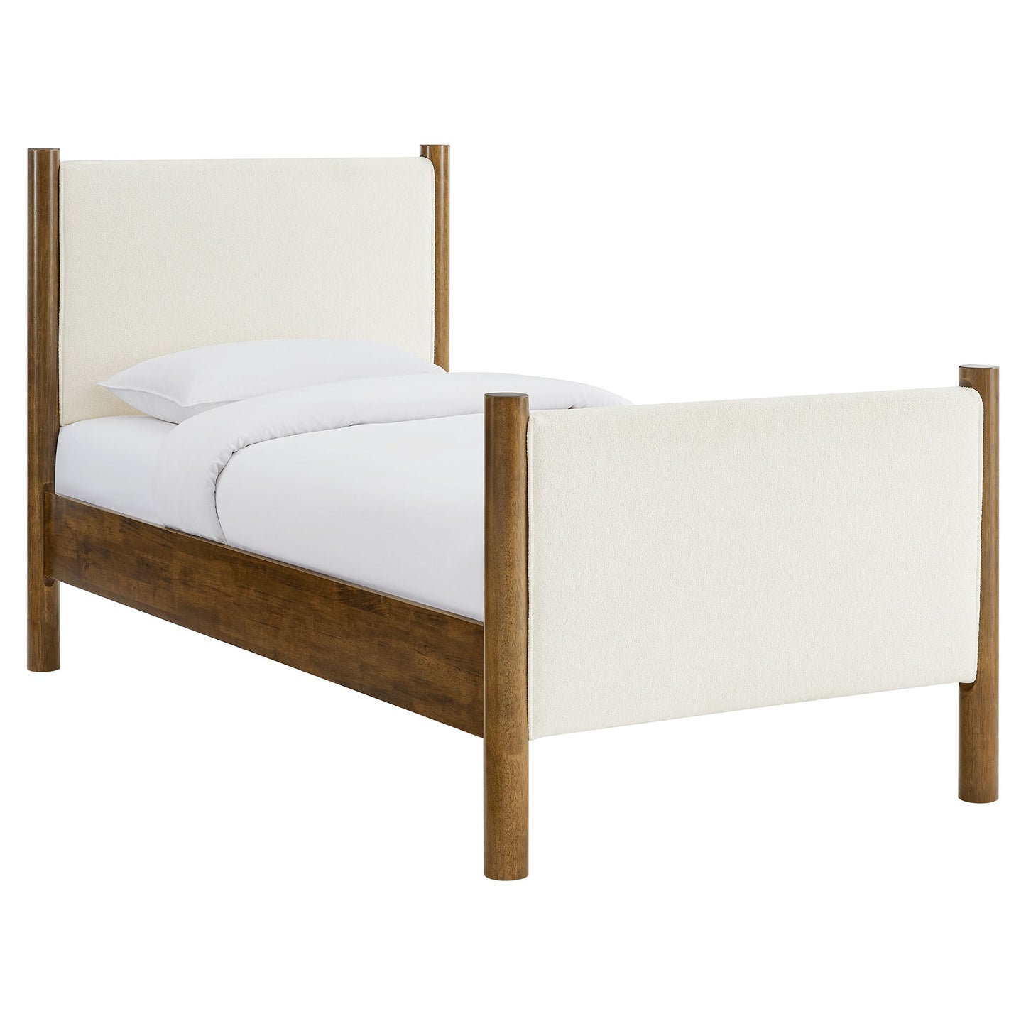 Maven Twin Boucle Upholstered Platform Bed