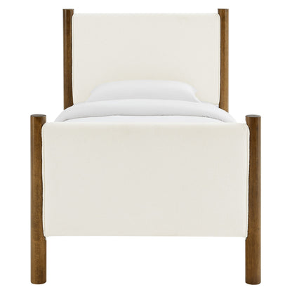 Maven Twin Boucle Upholstered Platform Bed