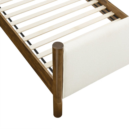 Maven Twin Boucle Upholstered Platform Bed