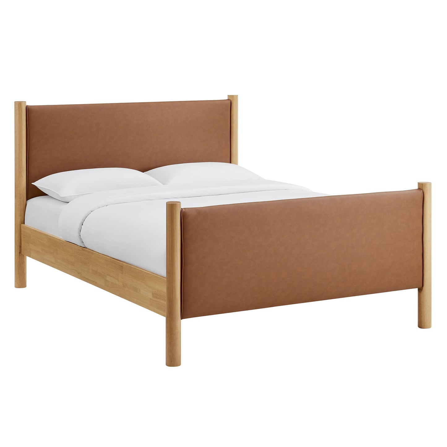 Maven Queen Vegan Leather Upholstered Bed