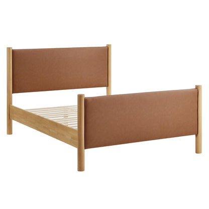 Maven Queen Vegan Leather Upholstered Bed