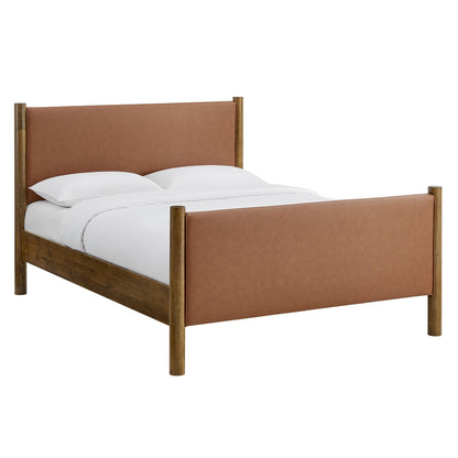 Maven Queen Vegan Leather Upholstered Bed