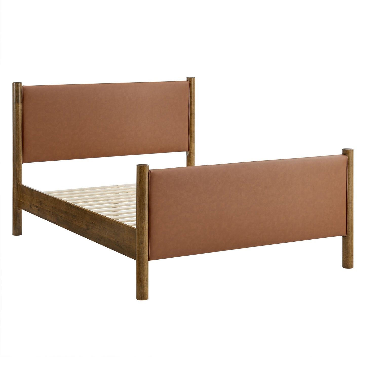 Maven Queen Vegan Leather Upholstered Bed