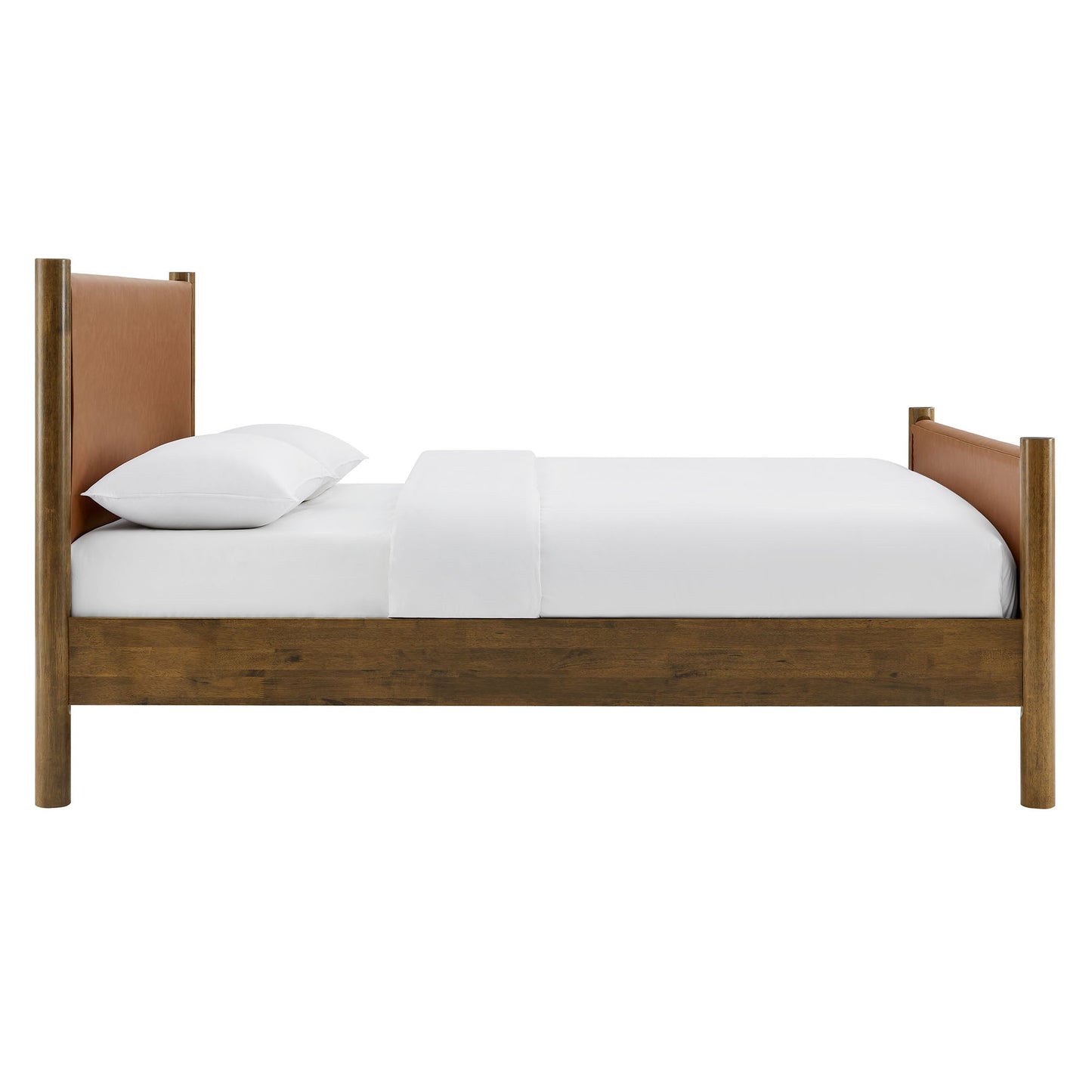 Maven Queen Vegan Leather Upholstered Bed