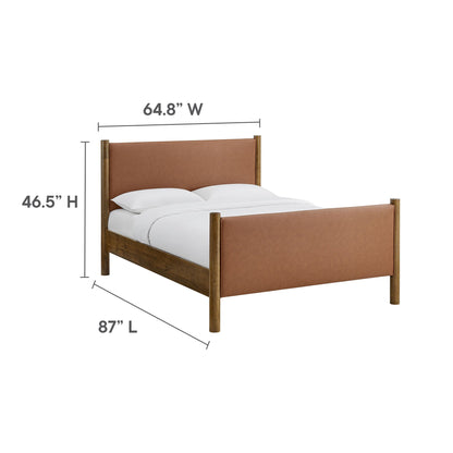 Maven Queen Vegan Leather Upholstered Bed