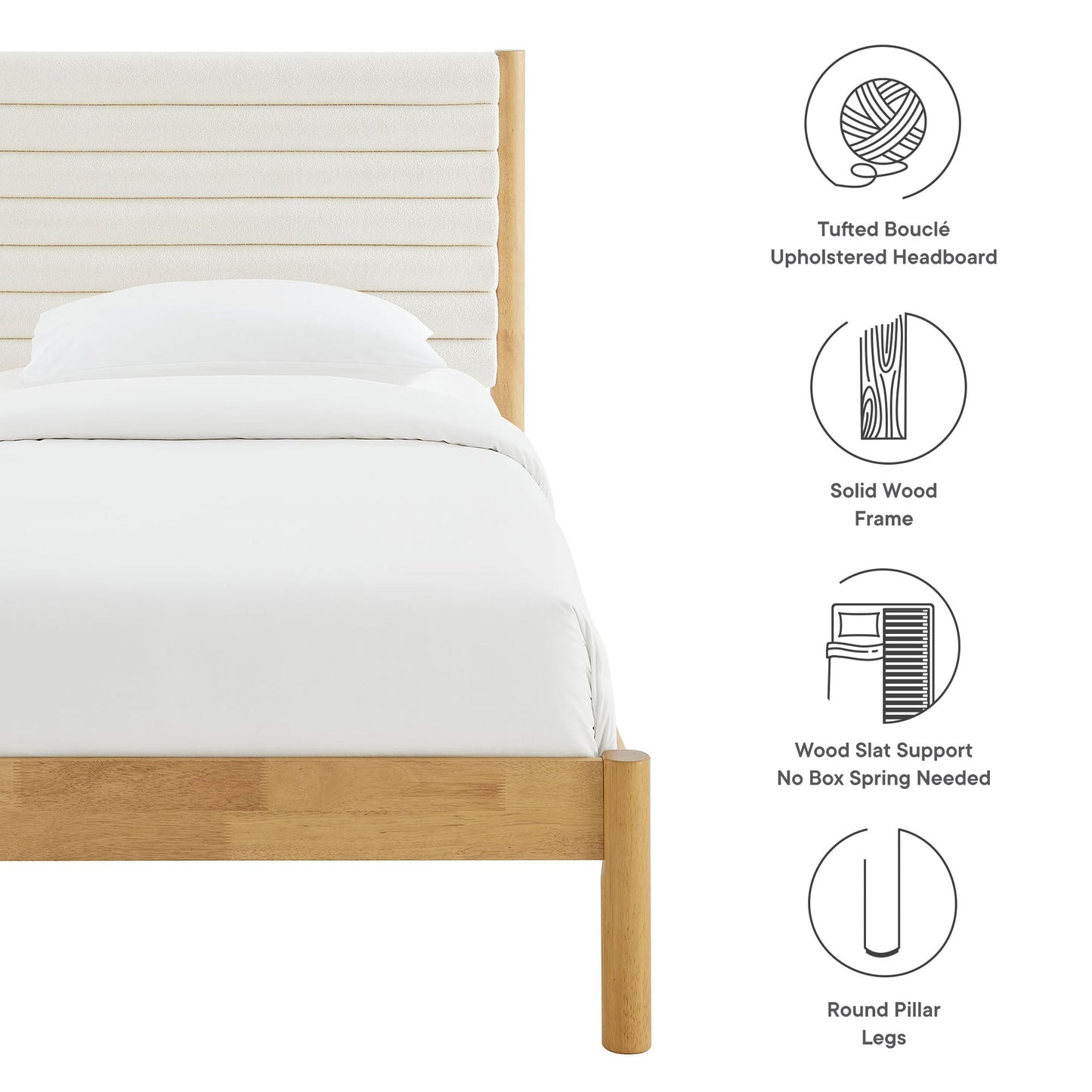 Solid And Stylish Olea Twin Platform Bed