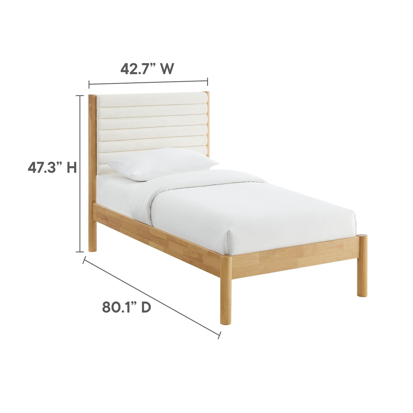Solid And Stylish Olea Twin Platform Bed