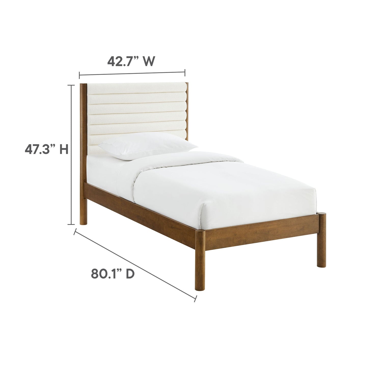 Solid And Stylish Olea Twin Platform Bed