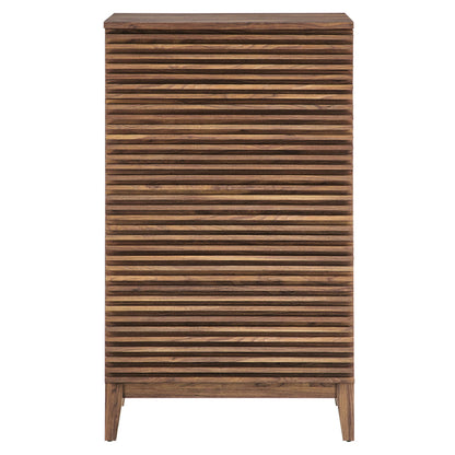 Render 5-Drawer Chest with walnut slatted front on Tampa Home & Garden Store