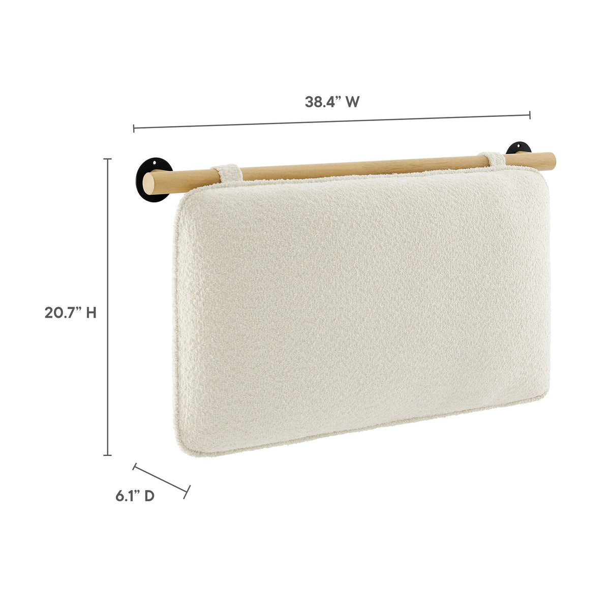 Anela Wall-Mounted Chenille Upholstered Headboard with wood rod by HouseOfZazla on Tampa Home & Garden Store