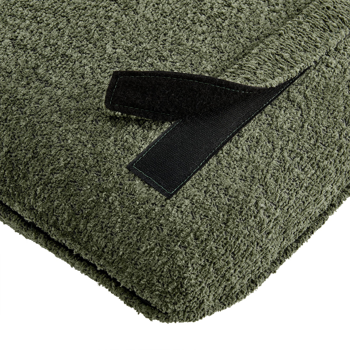 Anela wall-mounted chenille upholstered headboard dark charcoal with teal stitch HouseOfZazla on Tampa Home & Garden Store