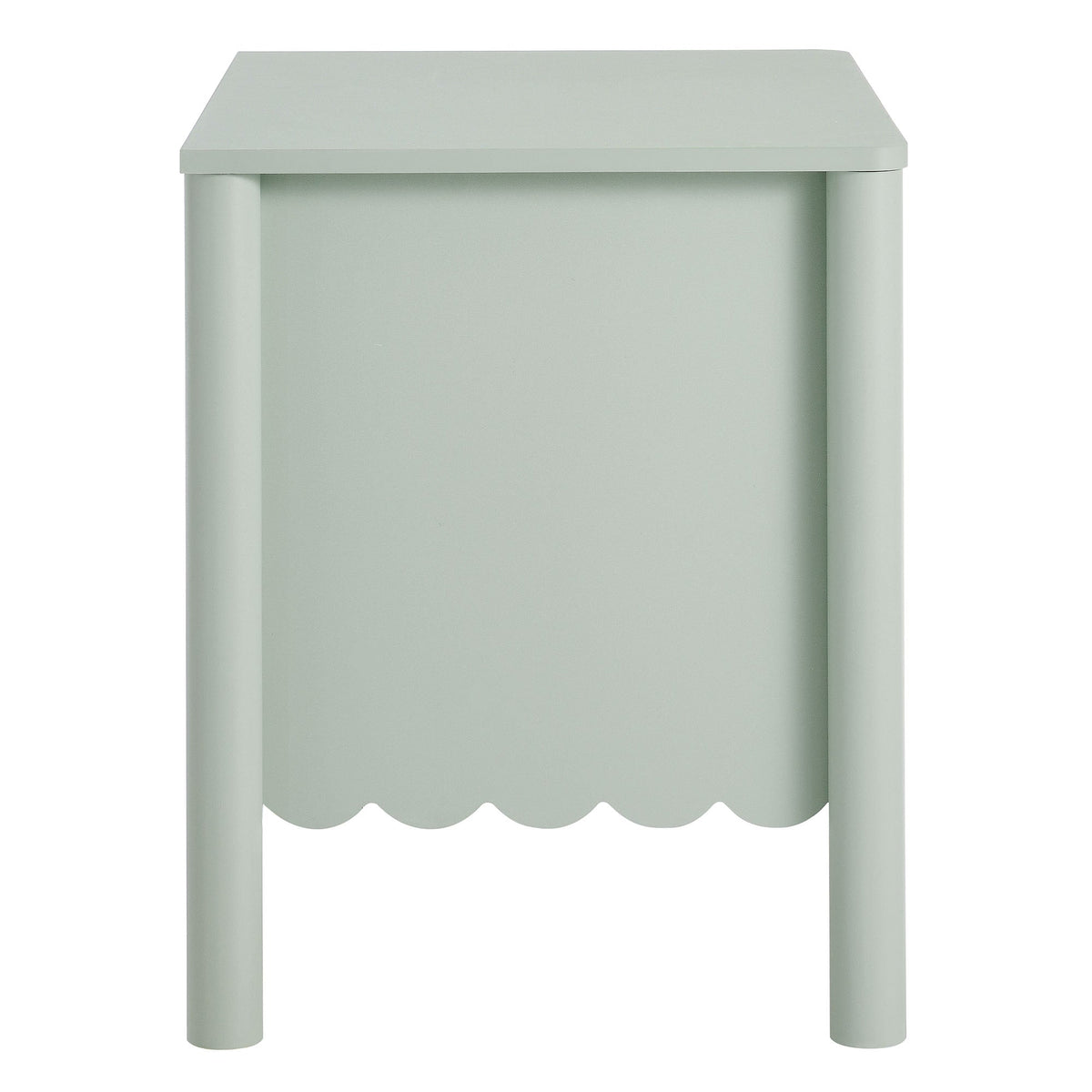 Emmeline scalloped 2-drawer nightstand pale sage green by HouseOfZazla on Tampa Home & Garden Store