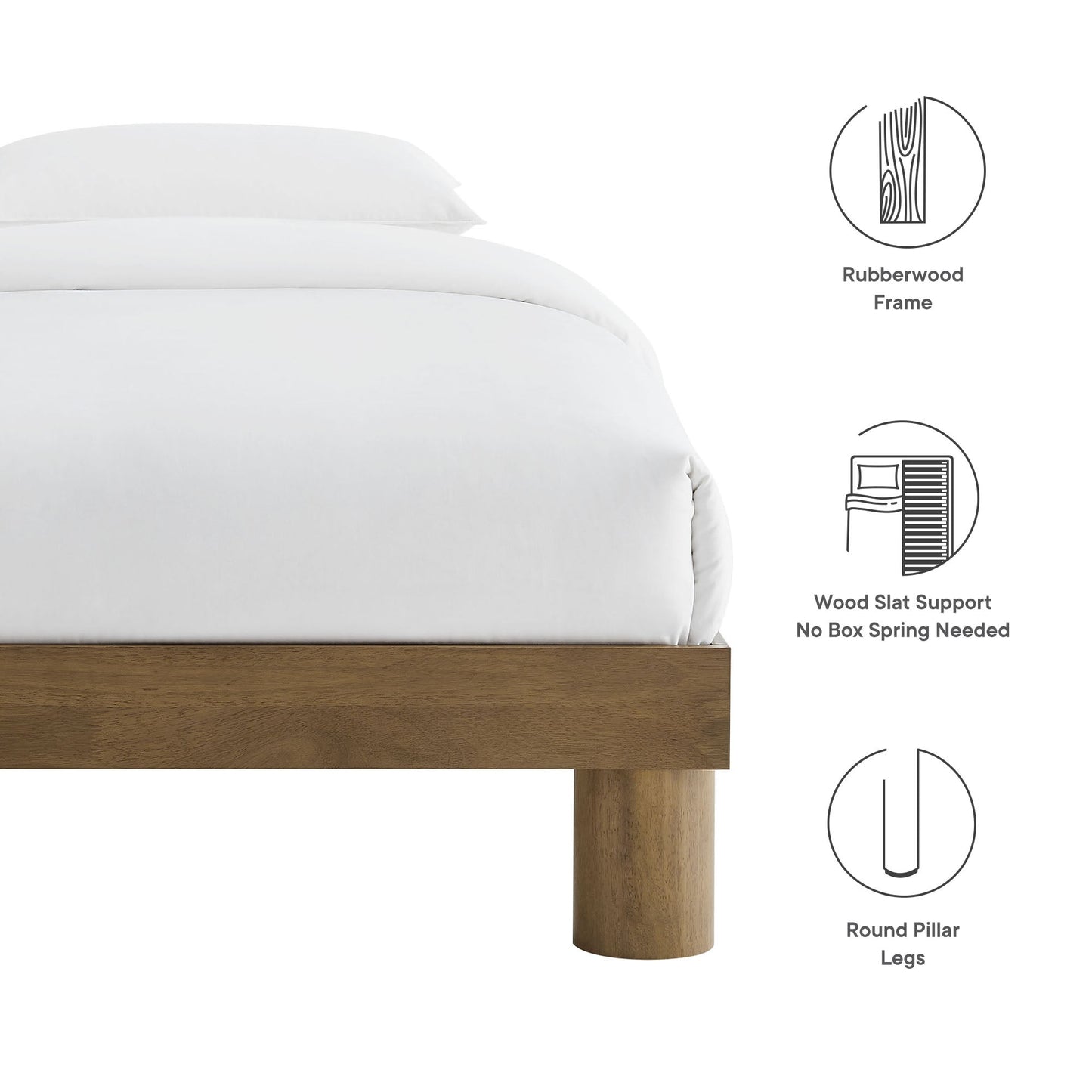 Runa Wood Twin Platform Bed With The Modway Frame