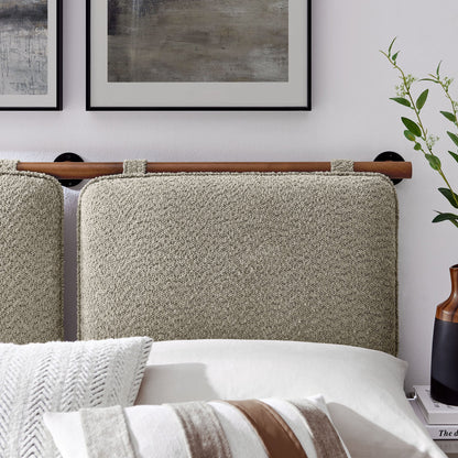 Anela Wall-Mounted Chenille Upholstered Headboard beige by HouseOfZazla on Tampa Home & Garden Store