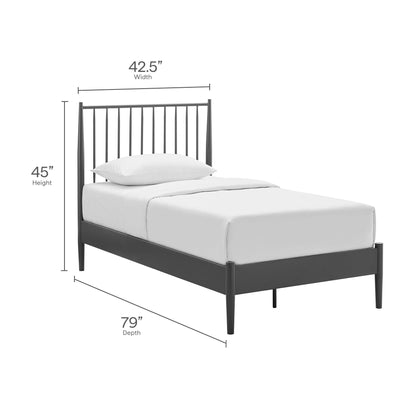 Adair Twin Spindle Iron Platform Bed by Modway