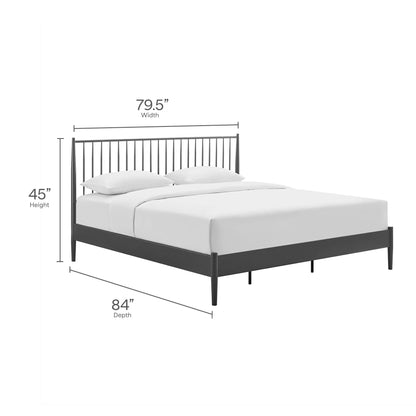 Adair Twin Spindle Iron Platform Bed by Modway