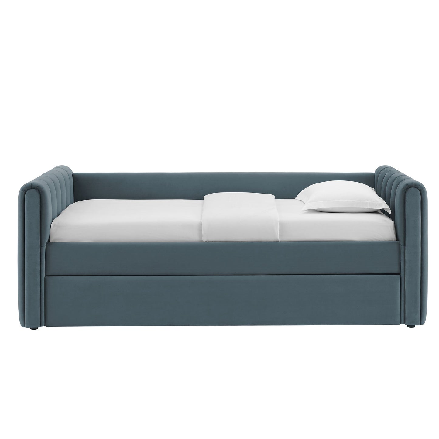 Veyla Tufted Velvet Twin Daybed with Trundle