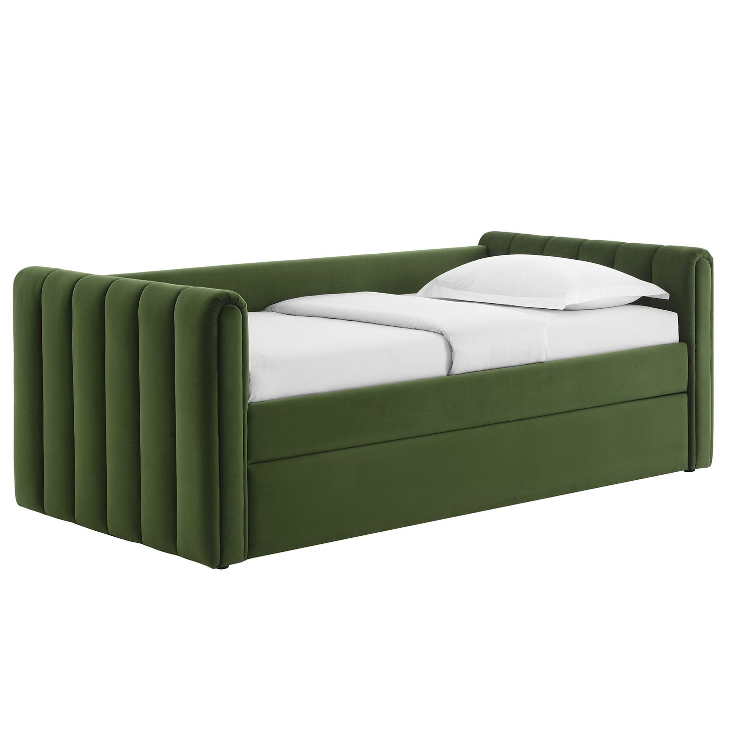 Veyla Tufted Velvet Twin Daybed with Trundle